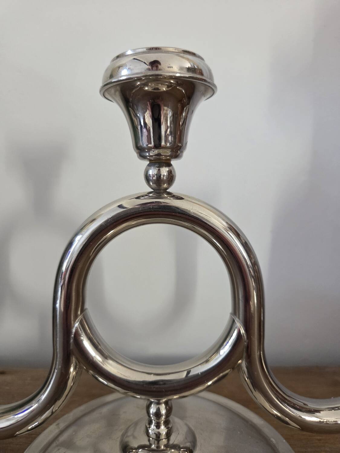 Vintage chrome candlestick