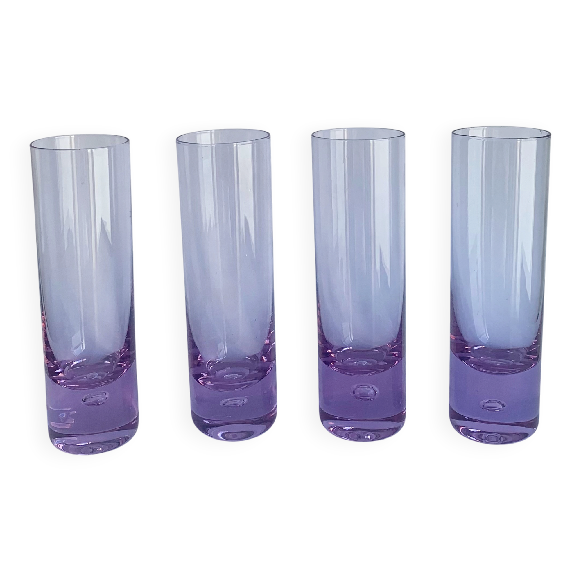 Ensemble de 4 verres Alexandrit conçus par Sergio Asti pour Arnolfo di Cambio.