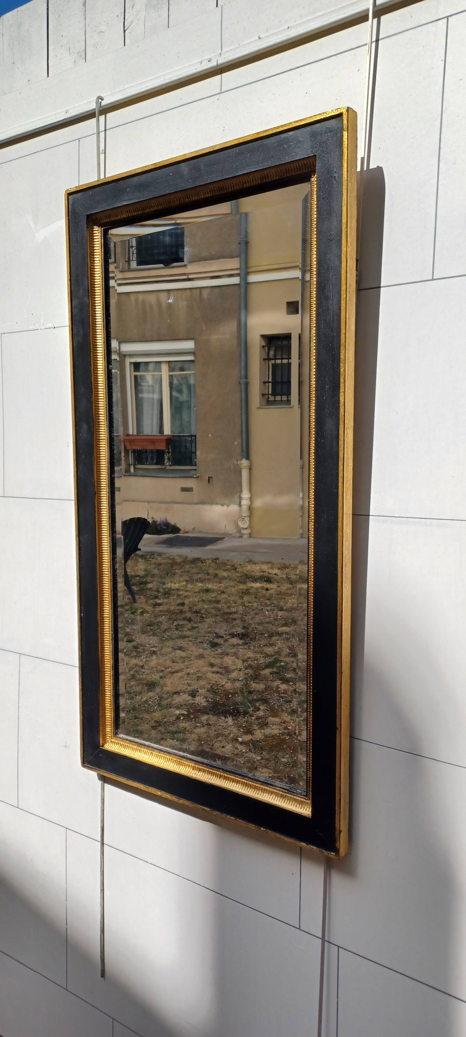 Black and gold art deco style mirror