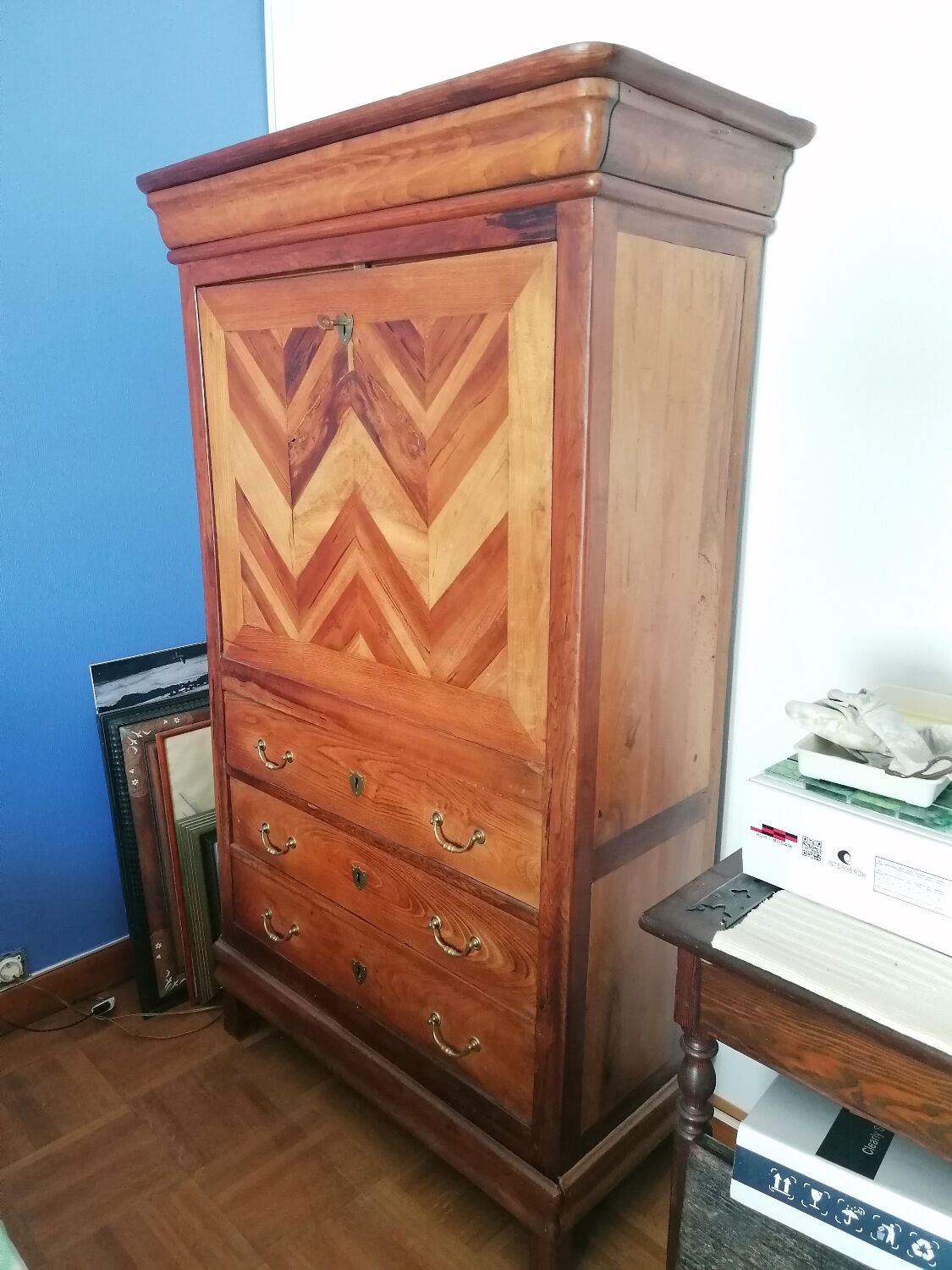 19th century elm secretary