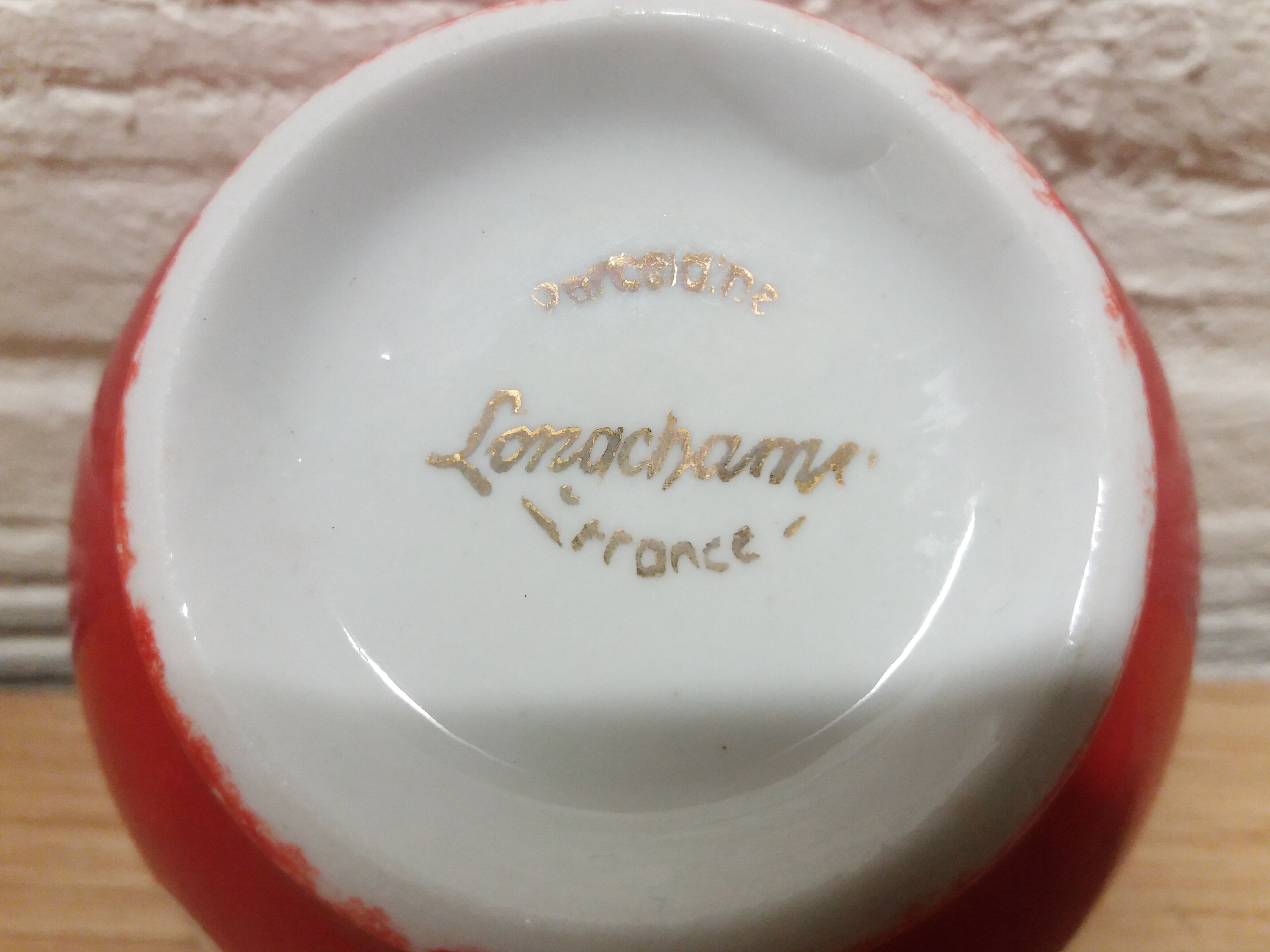 Bol longchamp rouge pois blancs