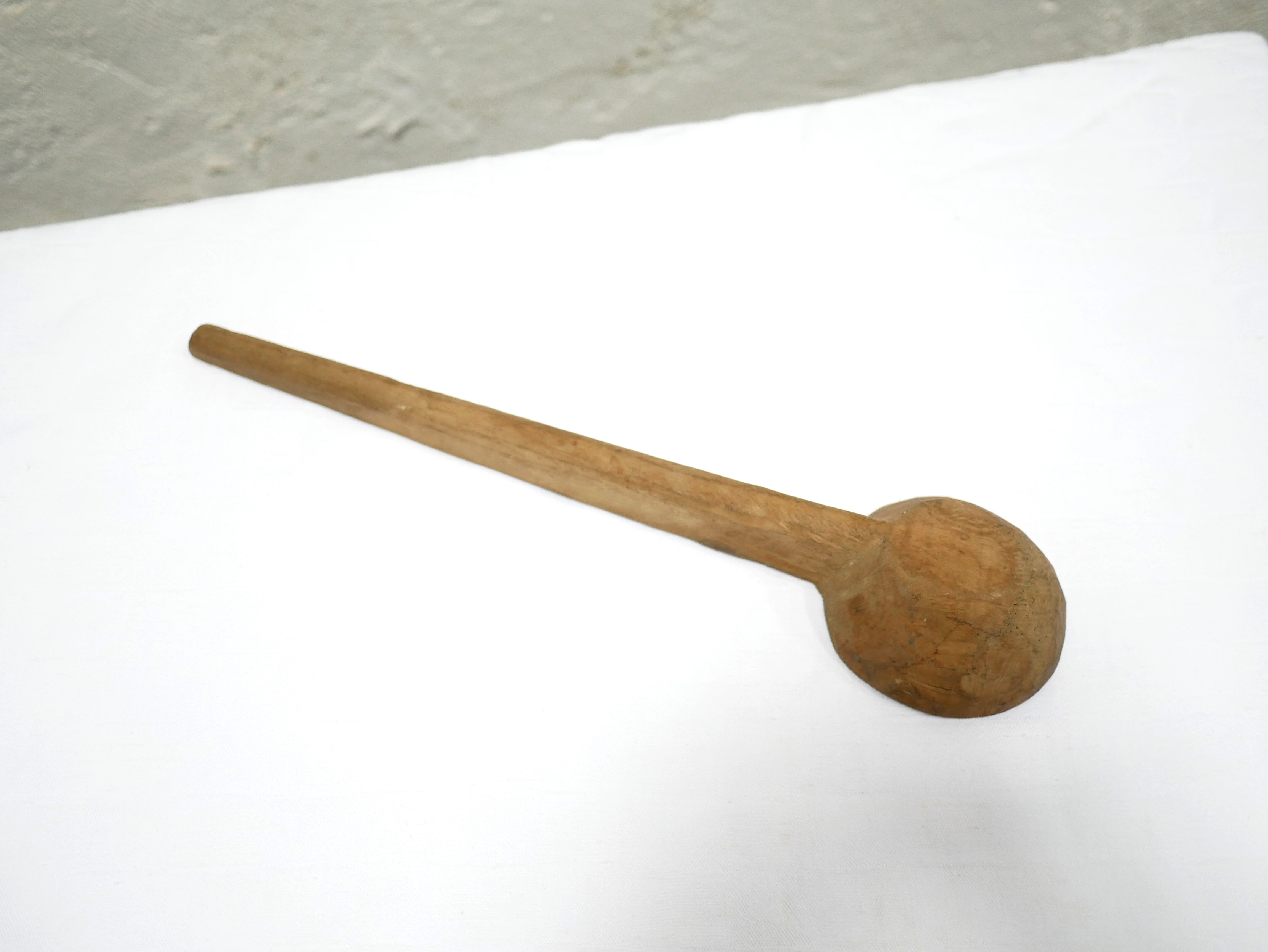 Ladle vintage wooden spoon