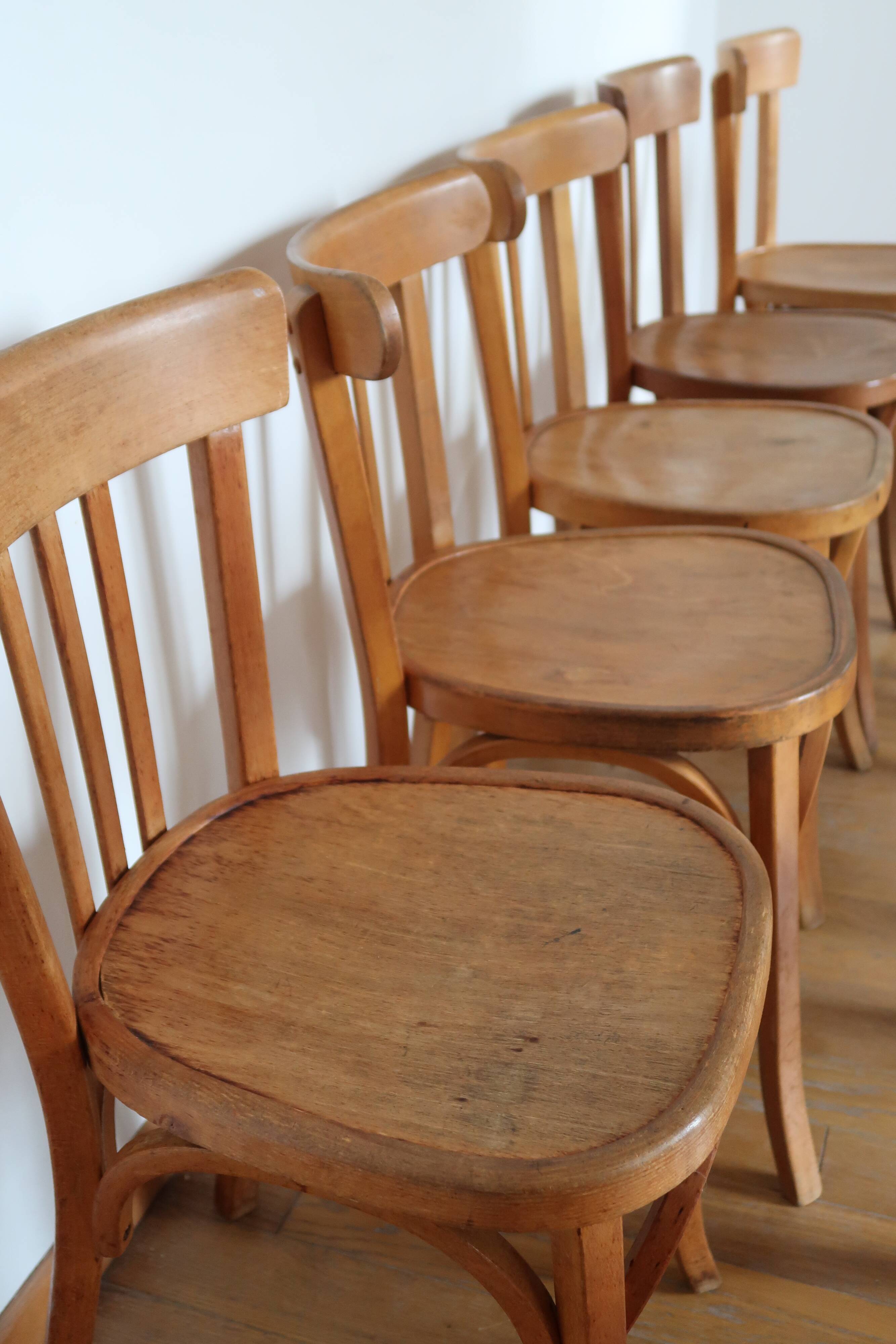 Set of 10 baumann bistro chairs