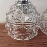 Pair of chrome wall lights