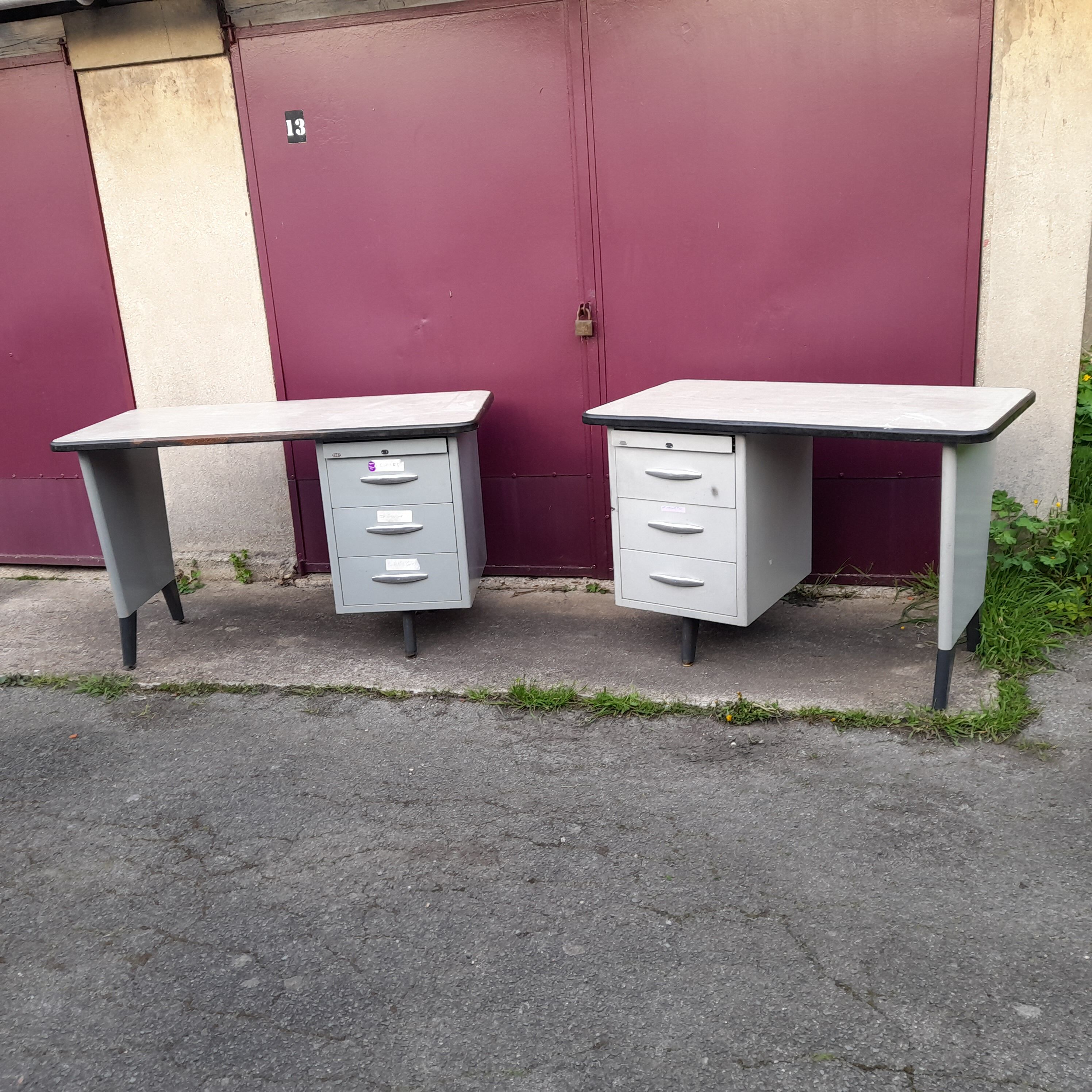 Couple de bureaux années 50