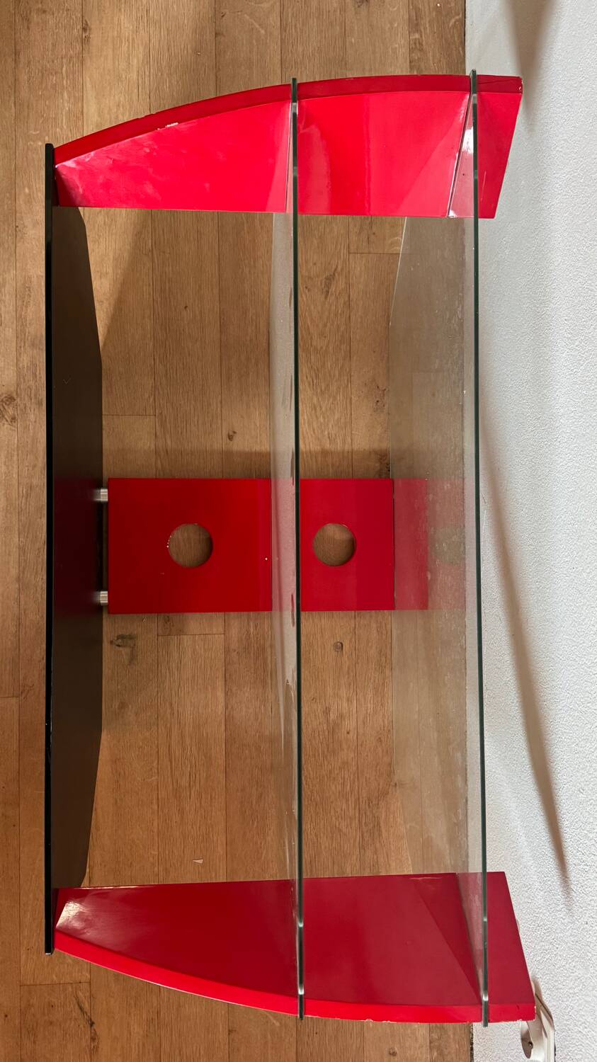 Designer glass coffee table