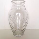 Vase en verre ciselé