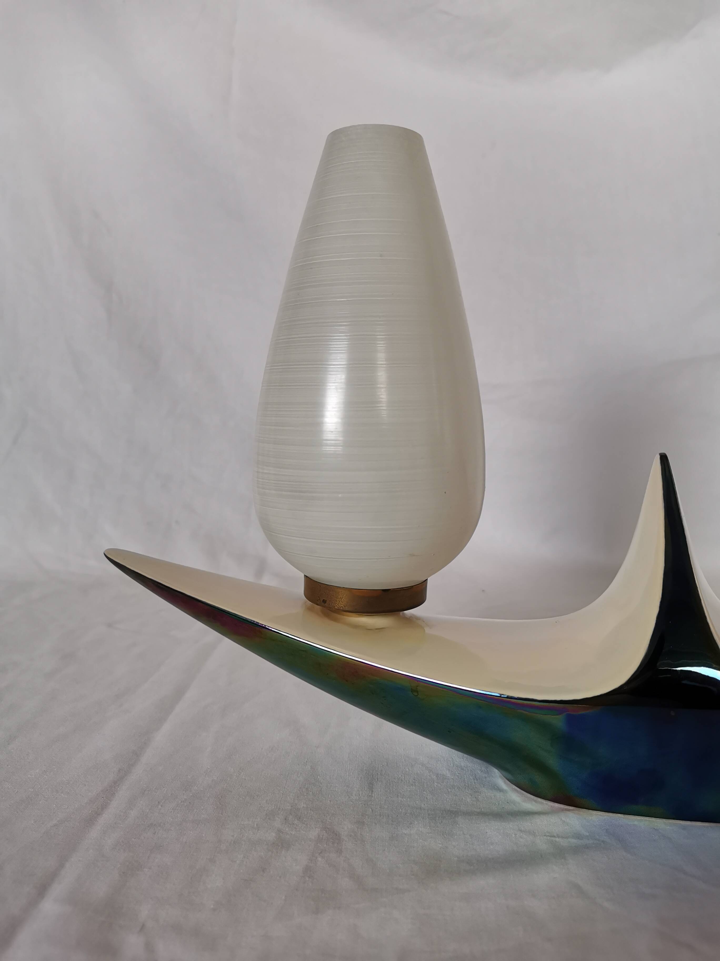 Verceram ceramic lamp, 1950, France.