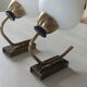 Vintage arlus wall lights in brass and glass 1950