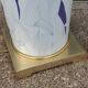Lamp from the house Le Dauphin in ceramic and gilded brass