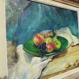 Oil on canvas framed fruit cup
