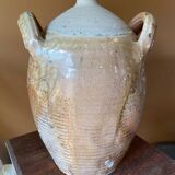 Stoneware vase with handles