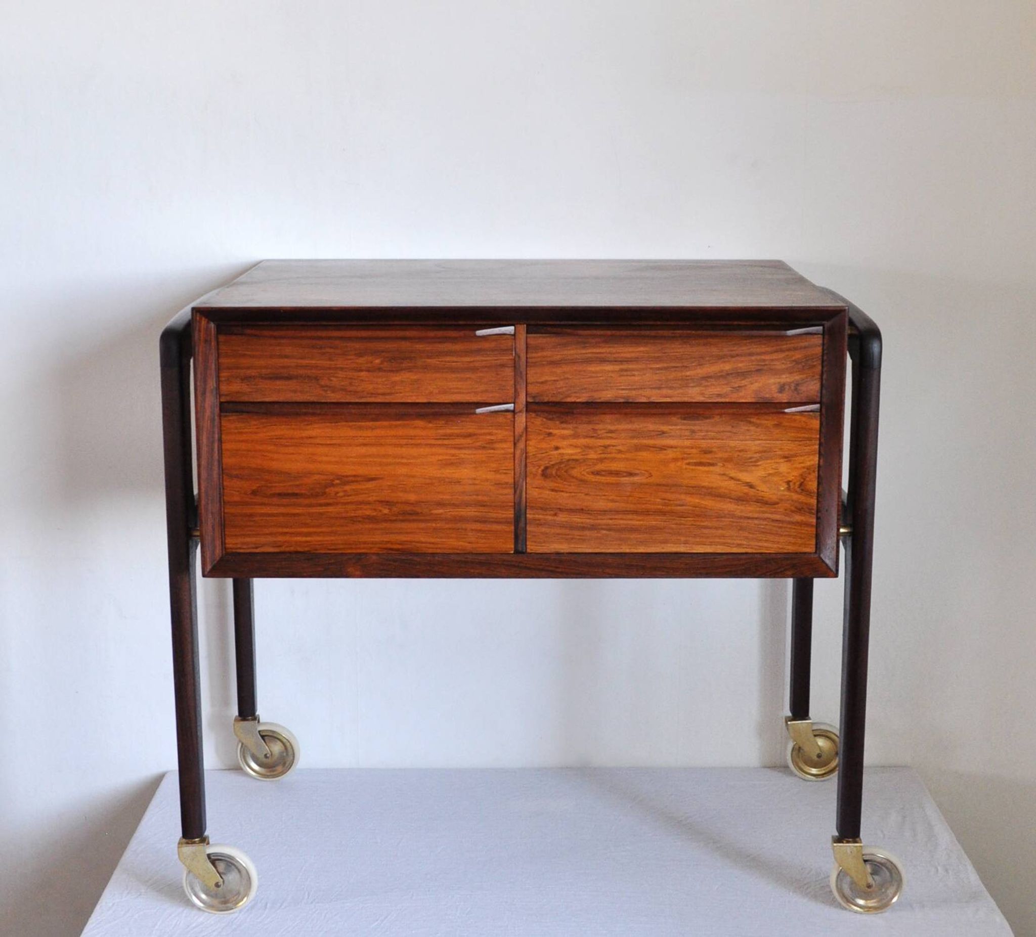 Table de couture scandinave moderne en palissandre, Danemark, 1960s