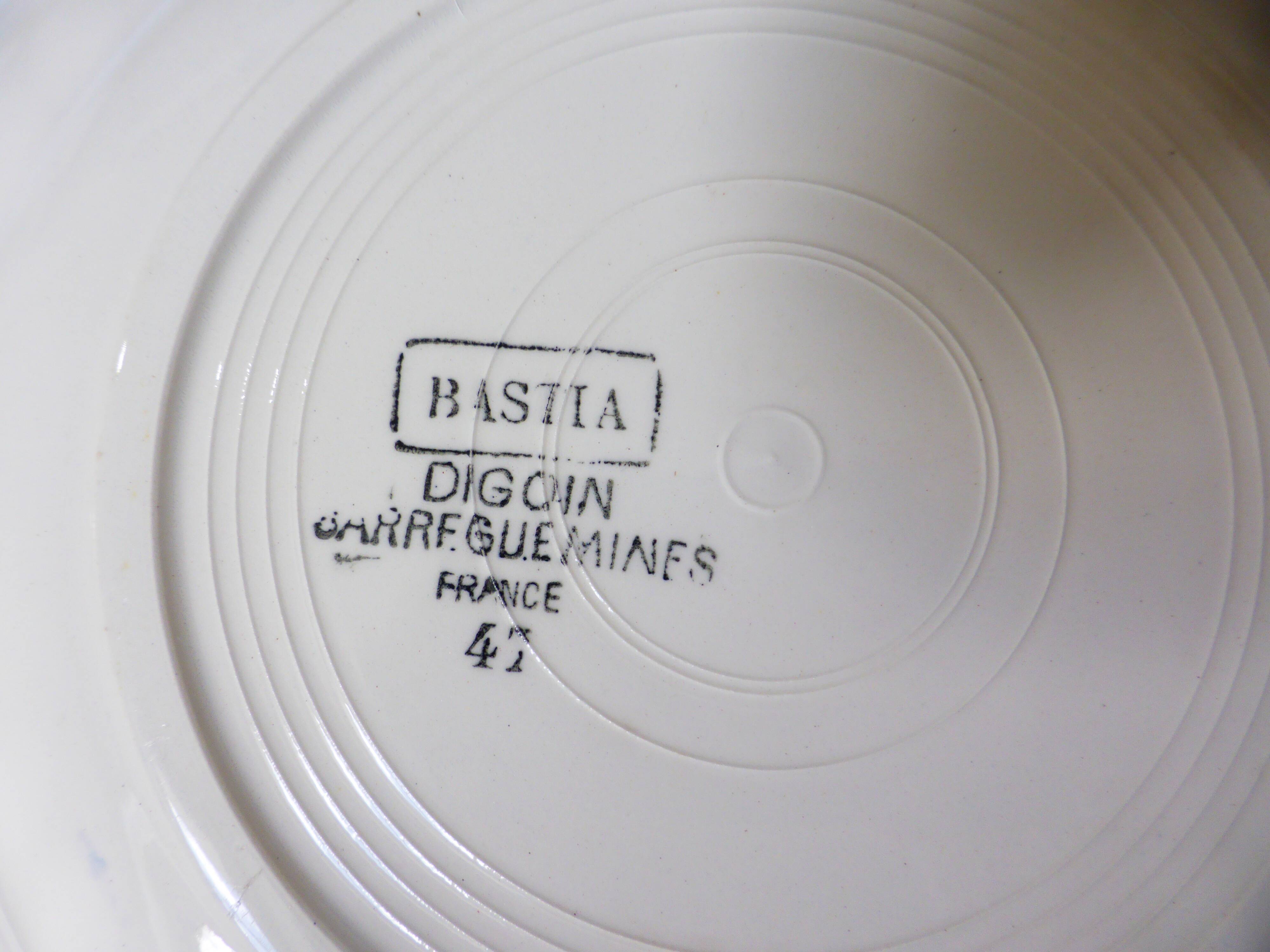 4 hollow plates of Digoin and Sarreguemines model Bastia 220629