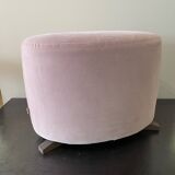 Pouf en velours rose Maxalto