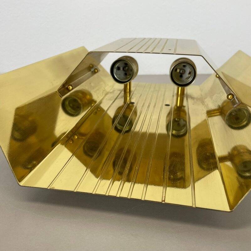 Grande applique en laiton par Vereinigte Werkstätten, 1980