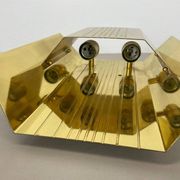 Large brass wall lamp by Vereinigte Werkstätten, 1980s