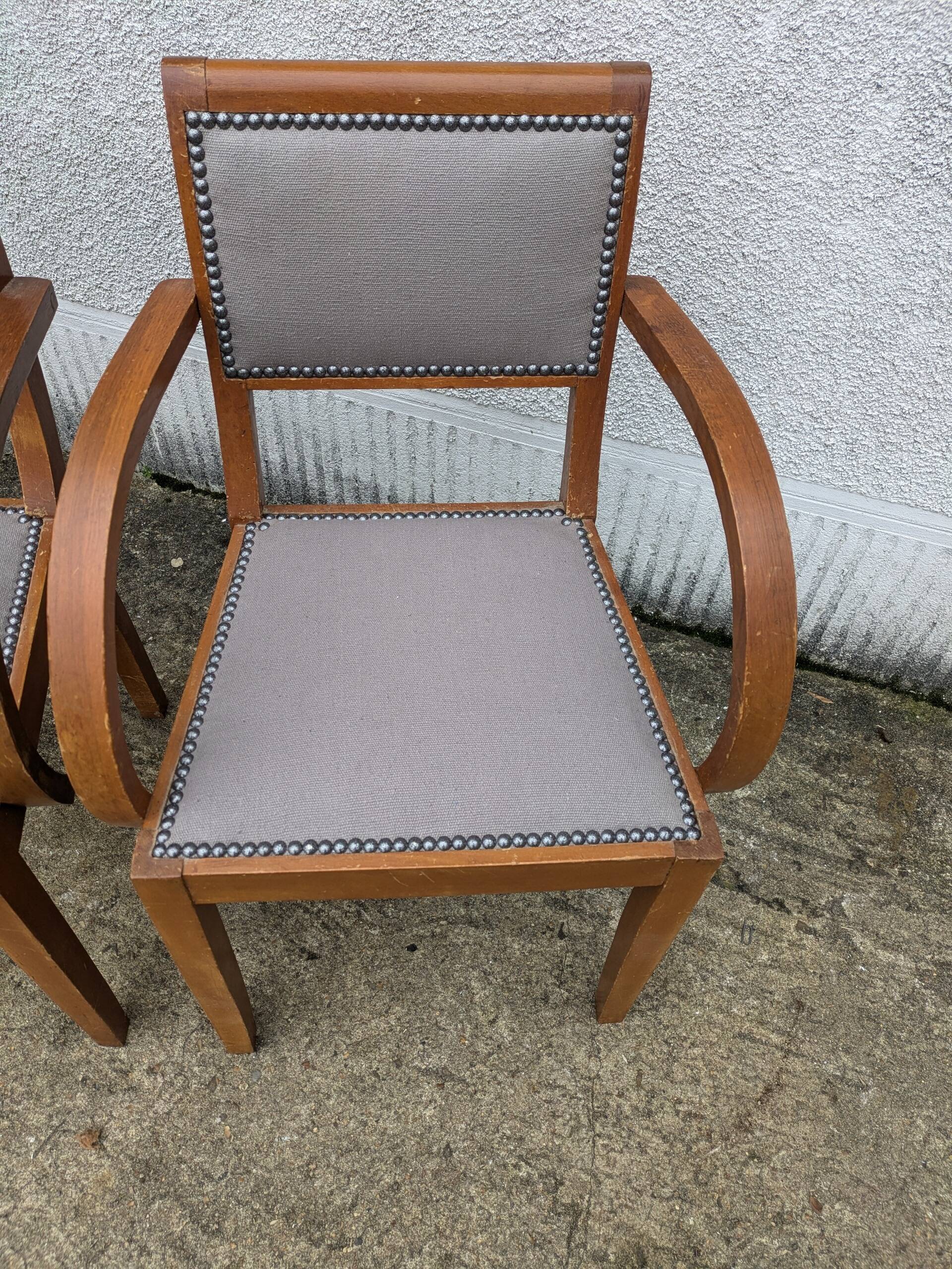 Pair of bridge armchairs