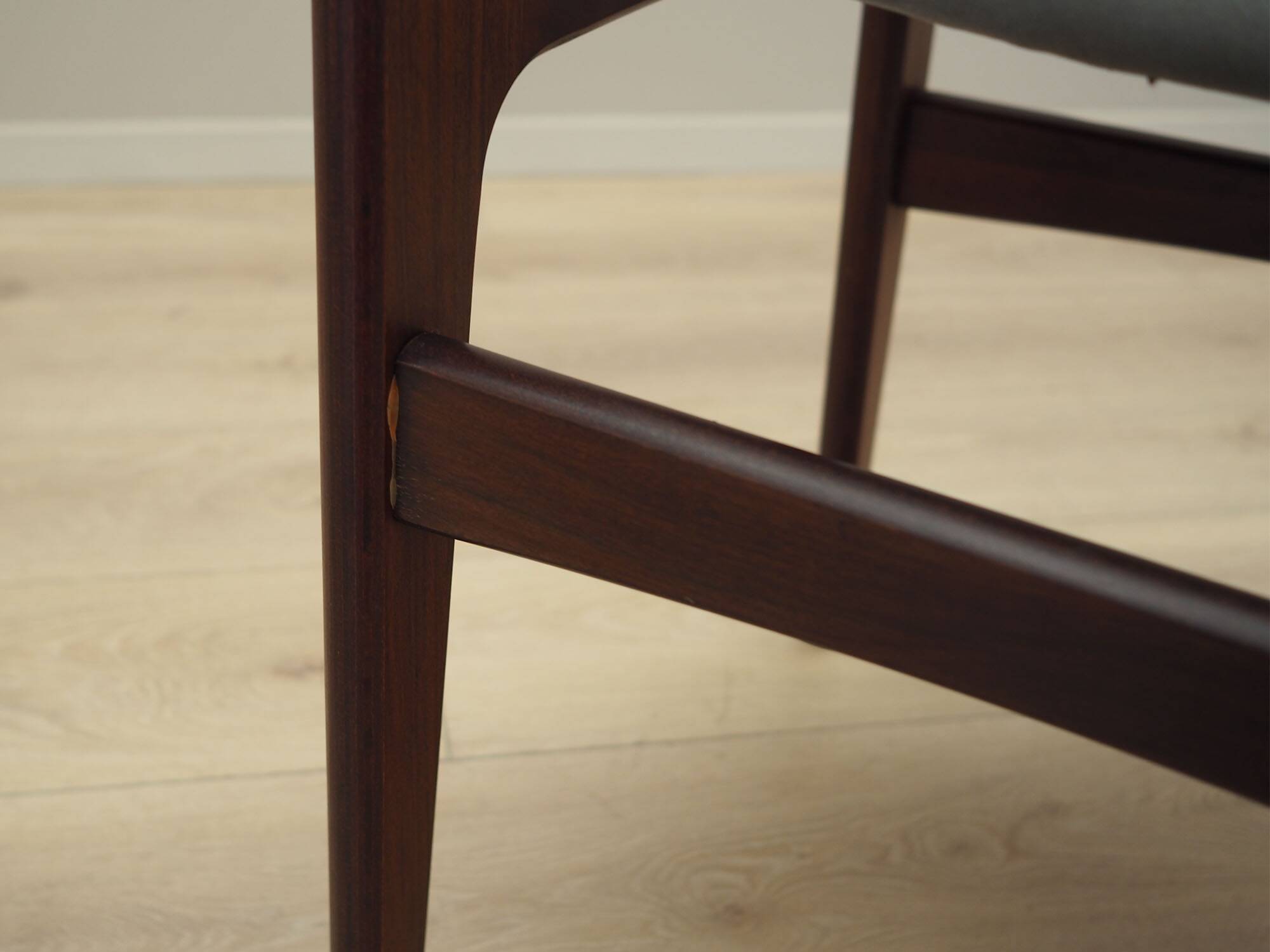 Set of four mahogany chairs, Danish design, 1970s, manufacture: Denmark
