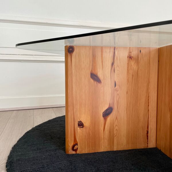Table basse ''lagun'', modèle carré, sweden, ikea 1980