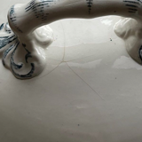 Ceramic compotier floral motif