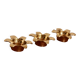 Trio of Mid-Century Swedish Brass Candle Holders by Scandia