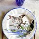 Service de table assiettes et plats Gien modèle grands oiseaux