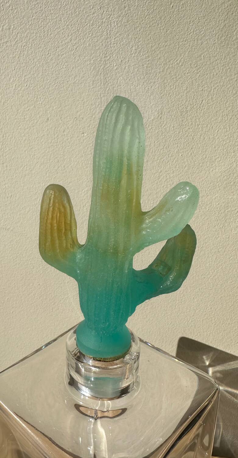 Daum cactus Hilton Mc Connico crystal whiskey decanter