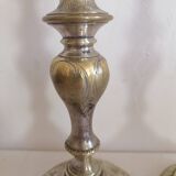 Old pair of Louis Philippe period candlesticks.