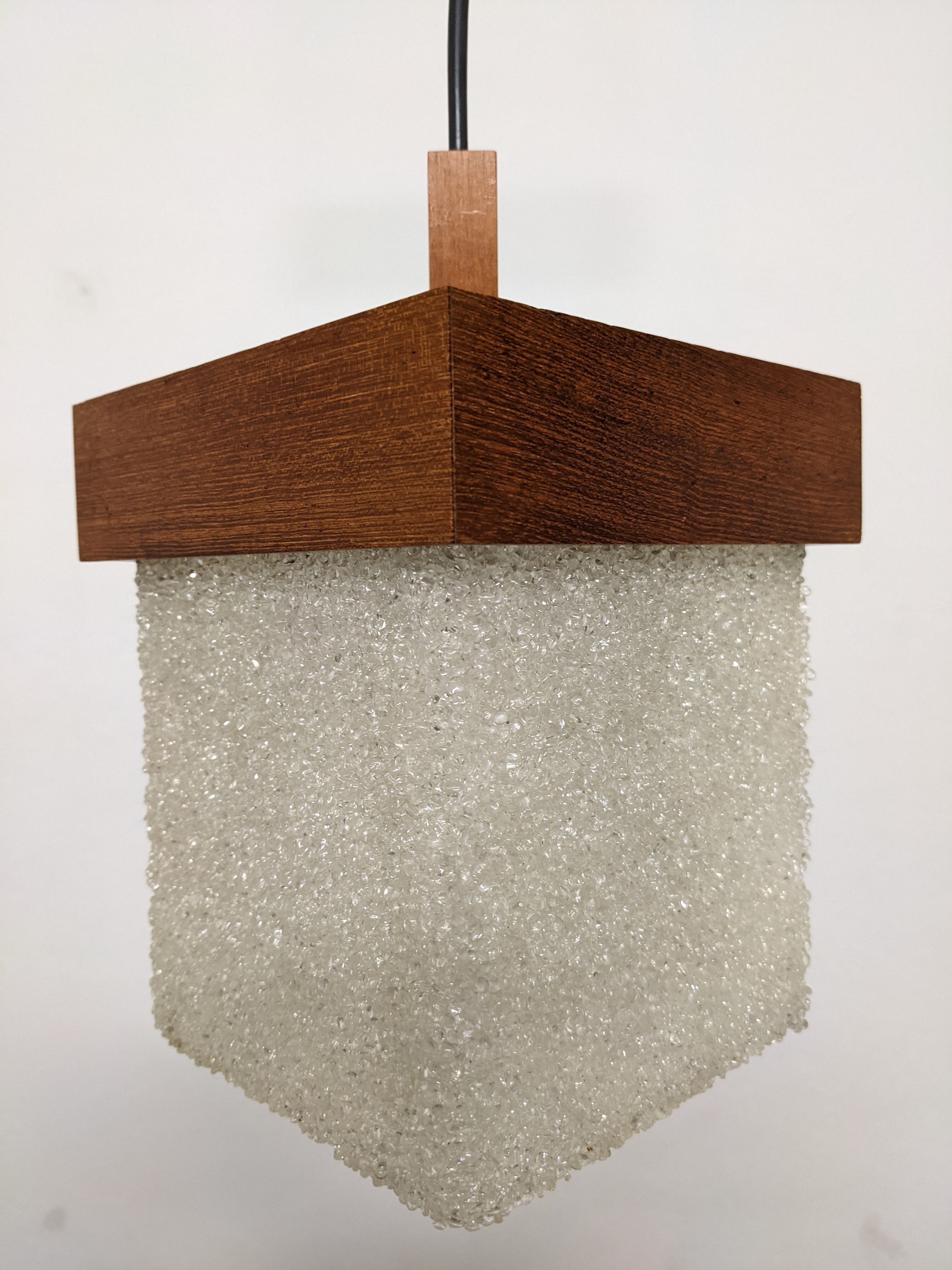 Teak and perspex suspension from the 50s/60s