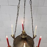 Antique Neo-Renaissance Greenman candle chandelier (Empire)