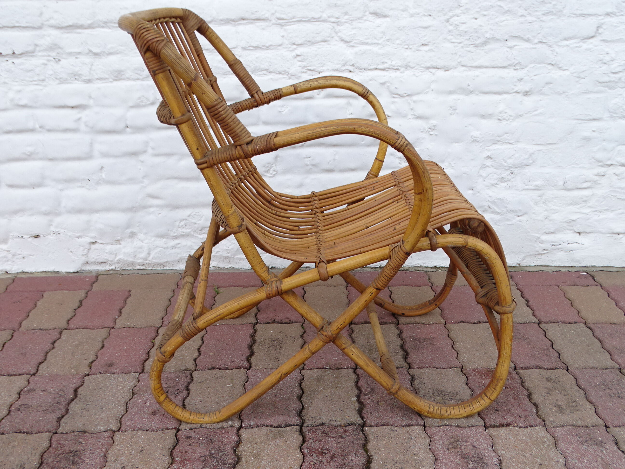 Vintage rattan armchair