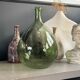 Antique green glass carafe