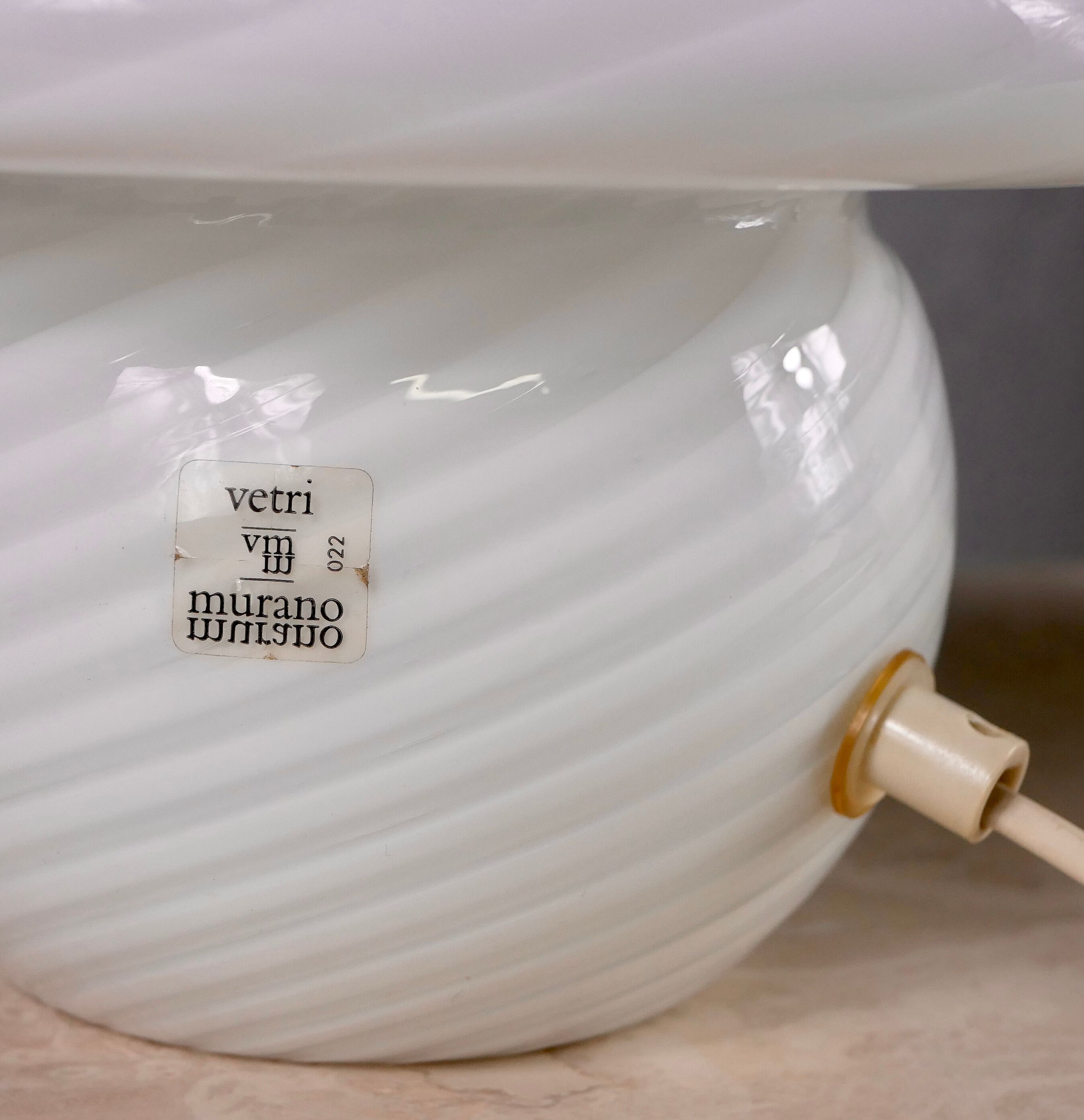 Murano glass mushroom lamp