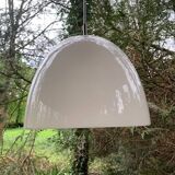 2 Danish white glass pendant lights (50s/60s)