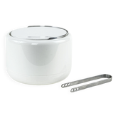 Stelton Ice Bucket in White with Steel Detail, Danish Design, 1970s