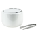Stelton Ice Bucket in White with Steel Detail, Danish Design, 1970s