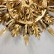 Italian gold wall or ceiling light, Banci Firenze, 1970s