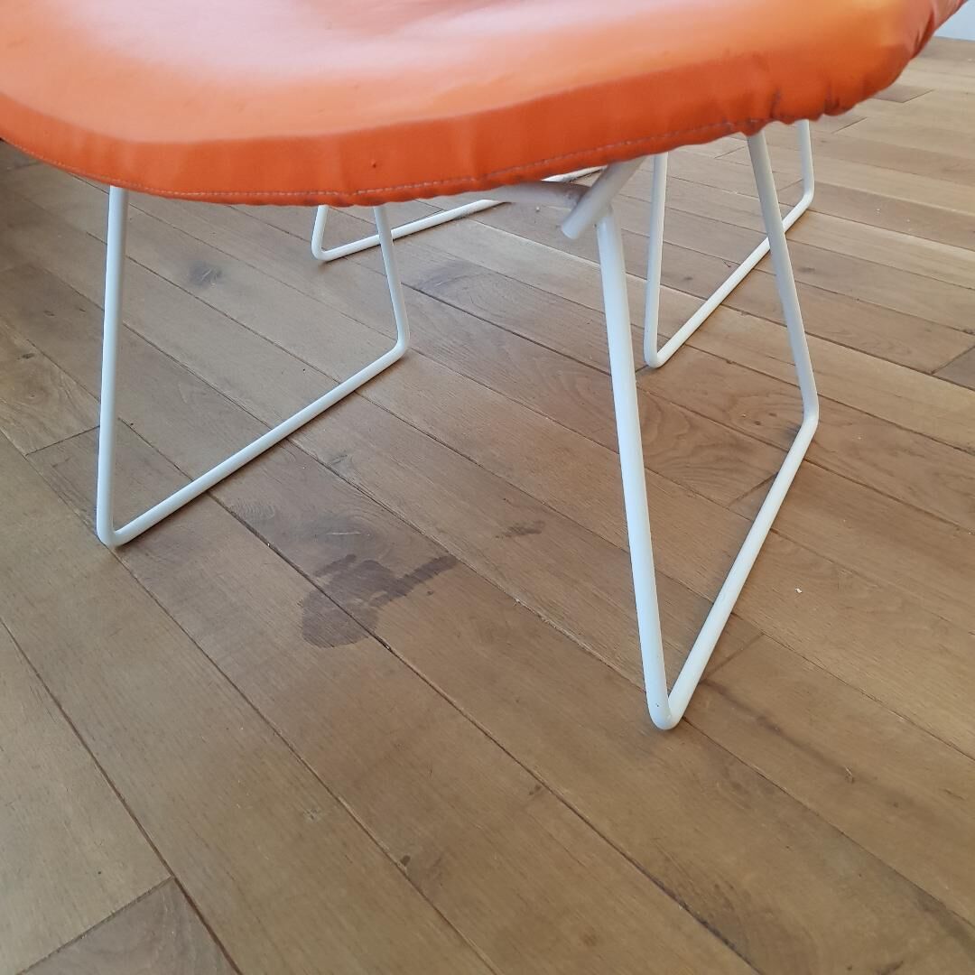 Diamond armchair and ottoman by Harry Bertoia