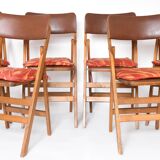 Set of 6 vintage folding chairs