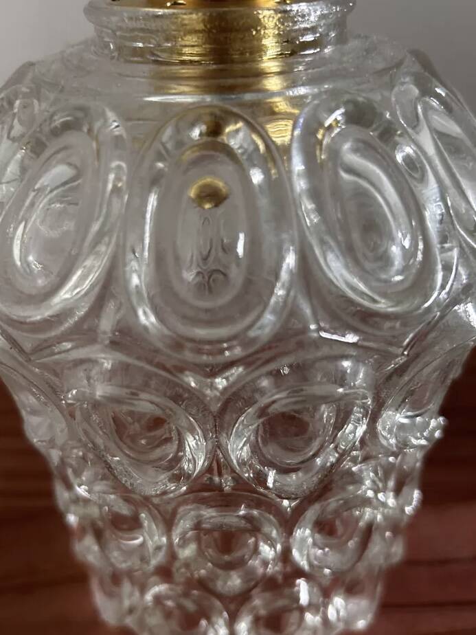 Pair of vintage chiseled glass sconces