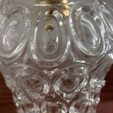 Pair of vintage chiseled glass sconces