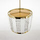 1970's Brass & Crystal Pendant Light by Novy Bydzov Glasswork, Czechoslovakia