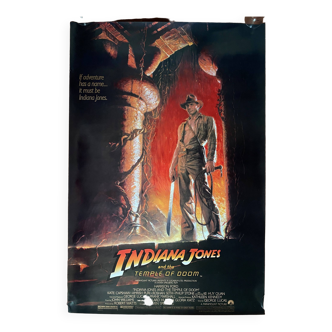 Original cinema poster "Indiana Jones and the Temple of Doom" Harrison Ford 1984