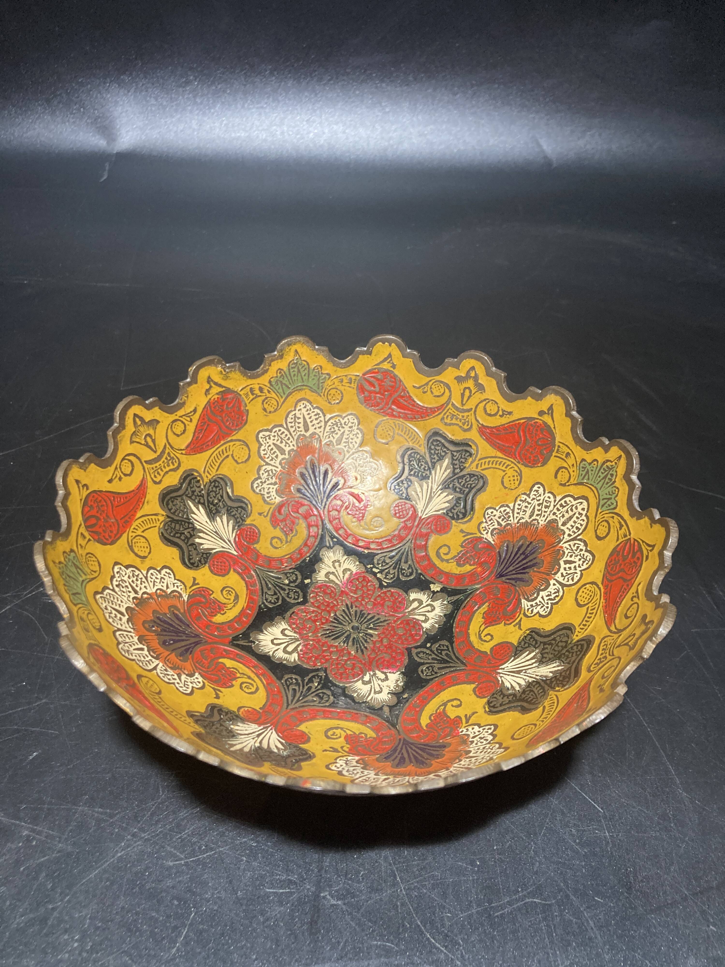 Empty pocket in gold metal