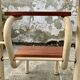 Vintage step stool in wood and steel