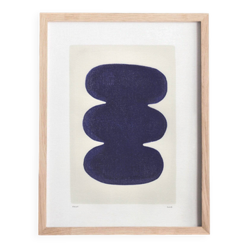 Peinture abstraite sur papier signée Eawy