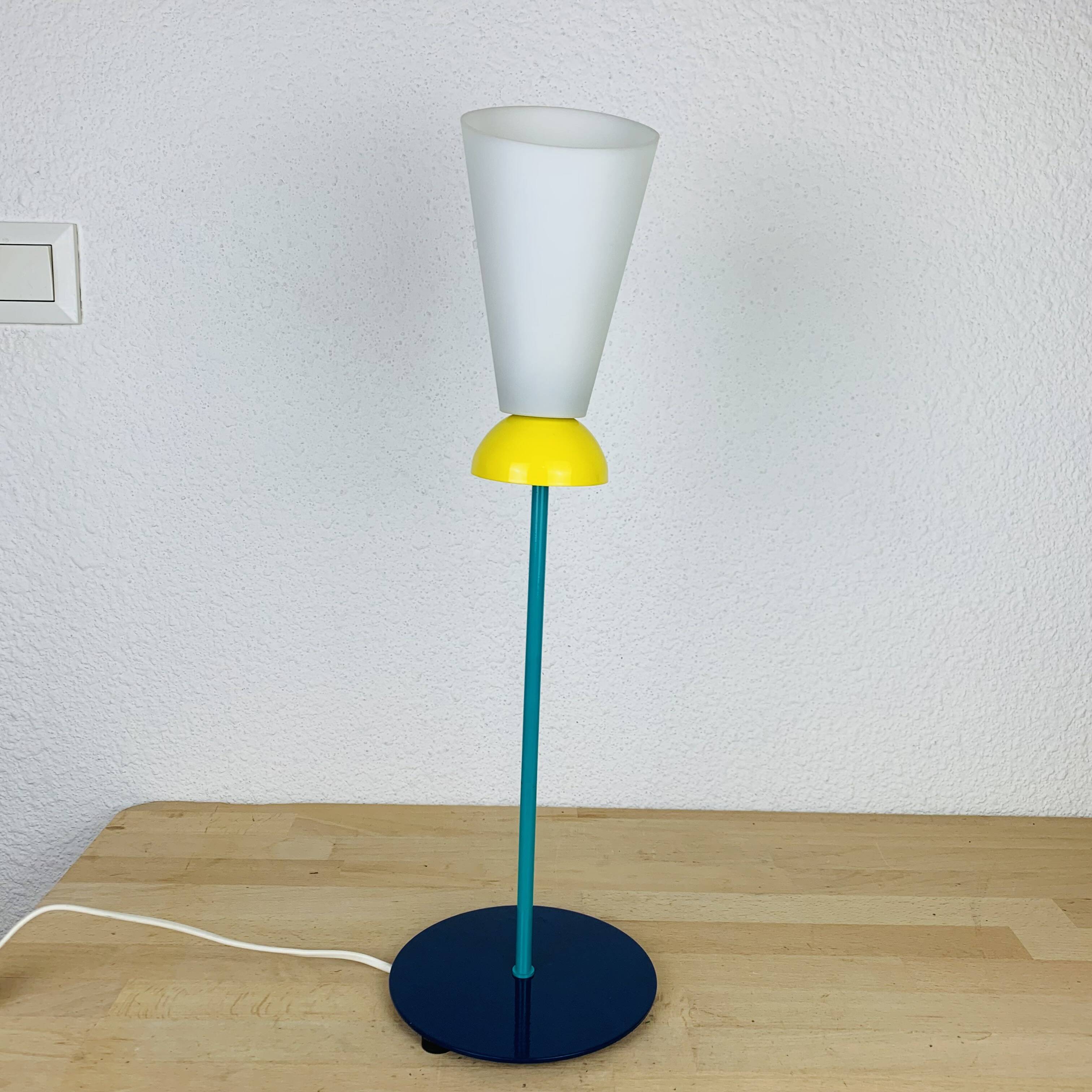 Memphis style primary color lamp, 80s