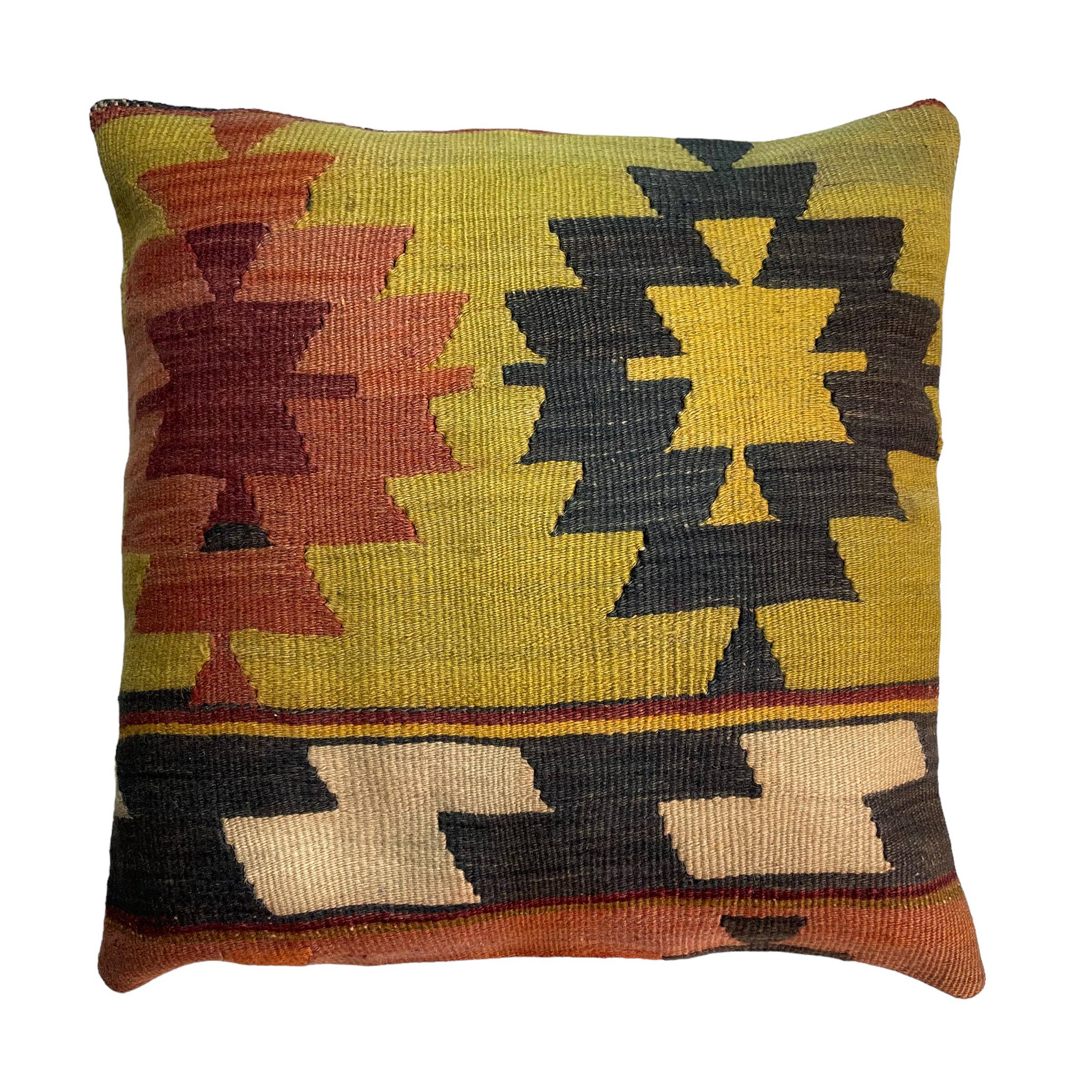 Housse de coussin kilim turque vintage, 55 x 55 cm