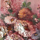 Oil on canvas bouquet of flowers